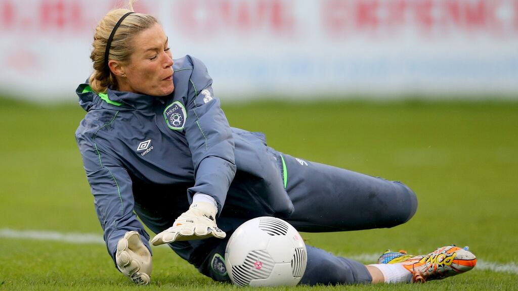 Republic of Ireland goalkeeper Emma Byrne saved an early penalty against Spain but Ireland still lost 3-0.