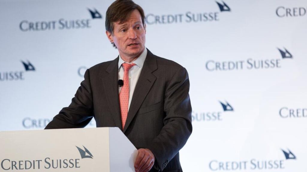 Brady Dougan is set to be succeeded as chief executive of Credit Suisse by Tidjane Thiam. Photograph: Jerome Favre/Bloomberg