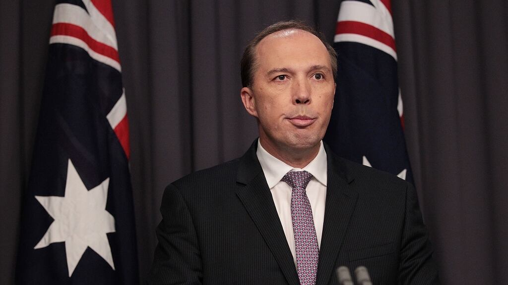 Australian immigration minister Peter Dutton: “Some people have even gone to the extent of self-harming and people have self-immolated in an effort to get to Australia, and certainly some have made false allegations in an attempt to get to Australia.” Photograph: Stefan Postles/Getty Images