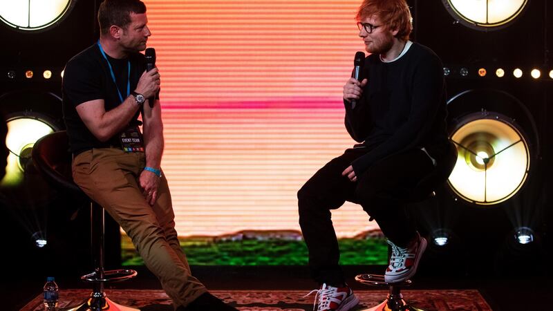 Ed Sheeran in conversation with Dermot O’Leary.