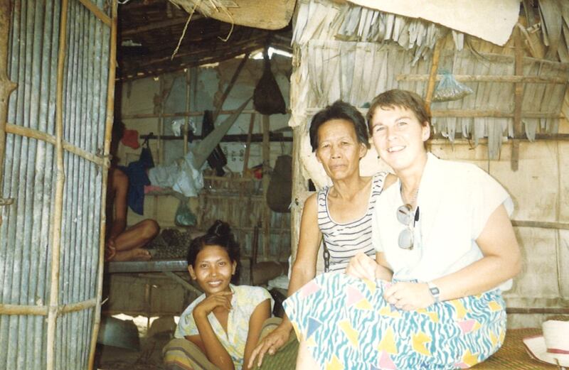 Breda Gahan in Cambodia in 1991 where she helped many families living in poverty. Photo: Concern Worldwide