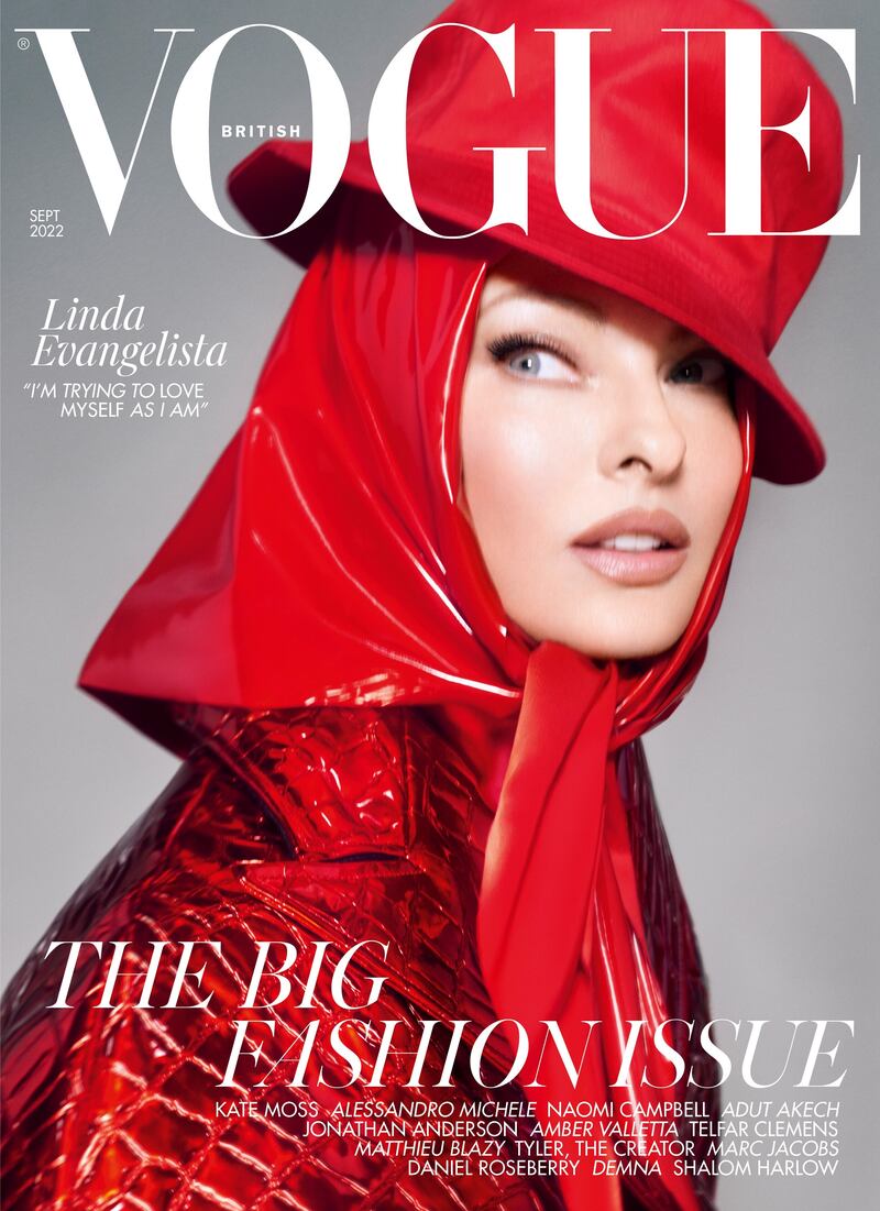Linda Evangelista says she is trying to love herself as she is. Photograph: Steven Meisel/British Vogue