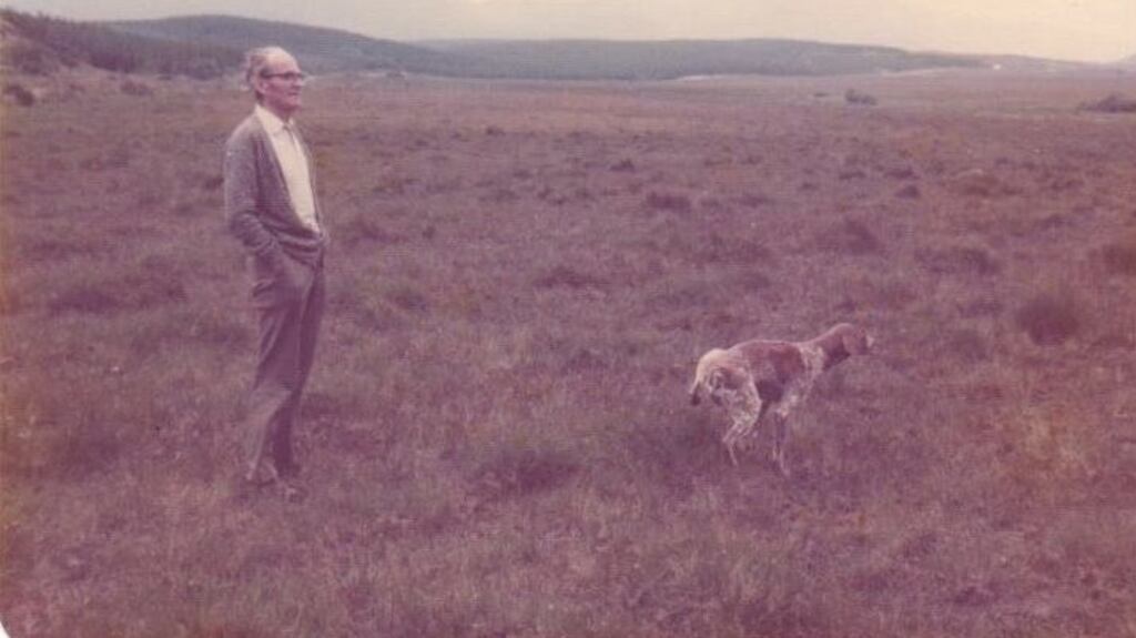 Peadar Noone’s father and Toby, a German gundog, in Connemara: working dogs were expected to earn their living hunting.