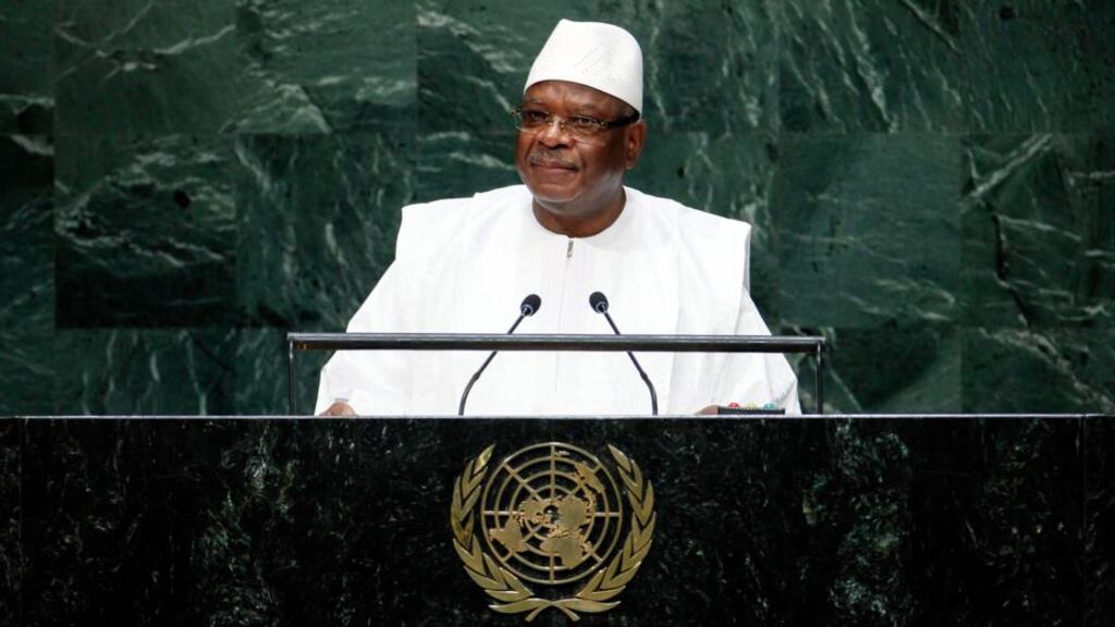 Mali’s President Ibrahim Boubacar Keita addresses the 69th United Nations General Assembly at the UN headquarters in New York, September 2014. Photograph: Eduardo Munoz/Reuters