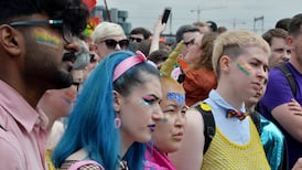 Hundreds attend ‘alternative Pride’ on Dublin’s Rosie Hackett bridge