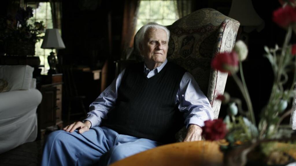 Billy Graham at his home near Asheville, North Carolina in 2006. Photograph: Charles Ommanney/Getty Images