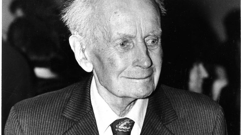 Hubert Butler in 1987: “This new essay prize is founded to recognize Butler’s achievement in intellectual history, and to encourage the kind of economical but substantial essay-writing which he perfected.” Photograph: Matt Kavanagh