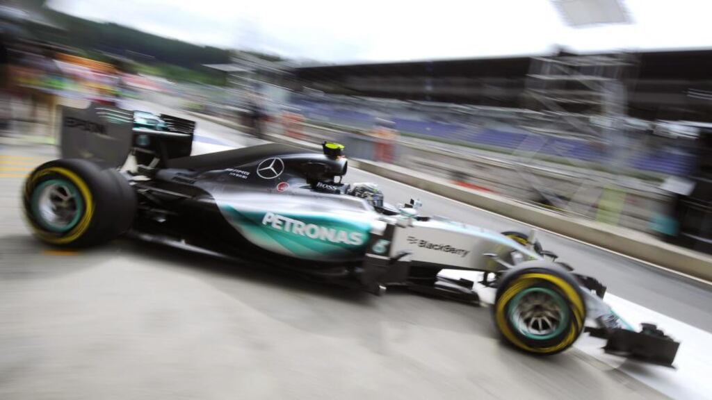 Nico Rosberg of Mercedes AMG GP in action during the first training session for the Formula One Grand Prix of Austria in Spielberg. Photo: EPA