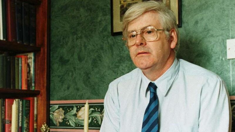Michael Gallagher waiting at home in Omagh for the remains of his son Aidan  to arrive from the temporary mortuary after the Omagh bombing. Photograph: Frank Miller