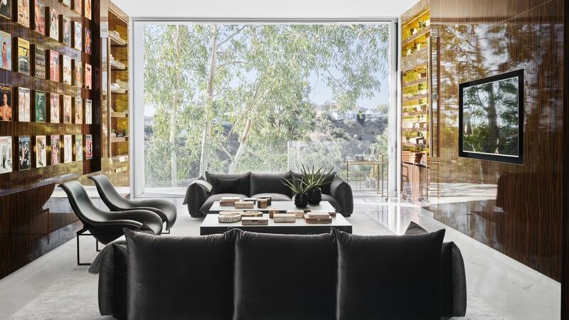 The Hollywood Hills megamansion took eight years to complete.