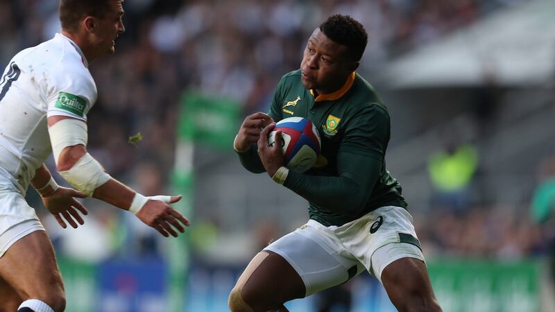 Springboks winger Aphiwe Dyantyi. Photograph: Billy Stickland/Inpho