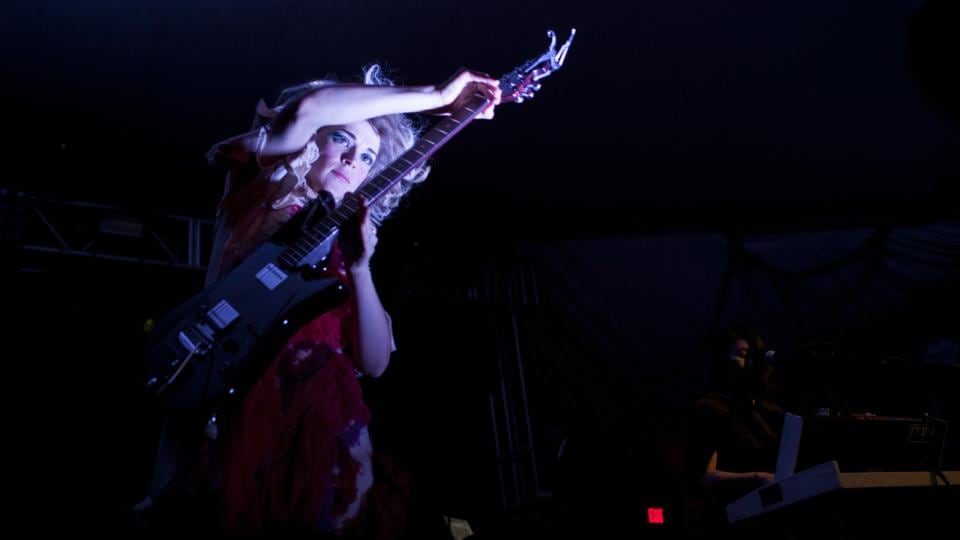 Burgundy Stain Sessions: Annie Clark, aka St Vincent. Photograph: Ben Sklar/New York Times
