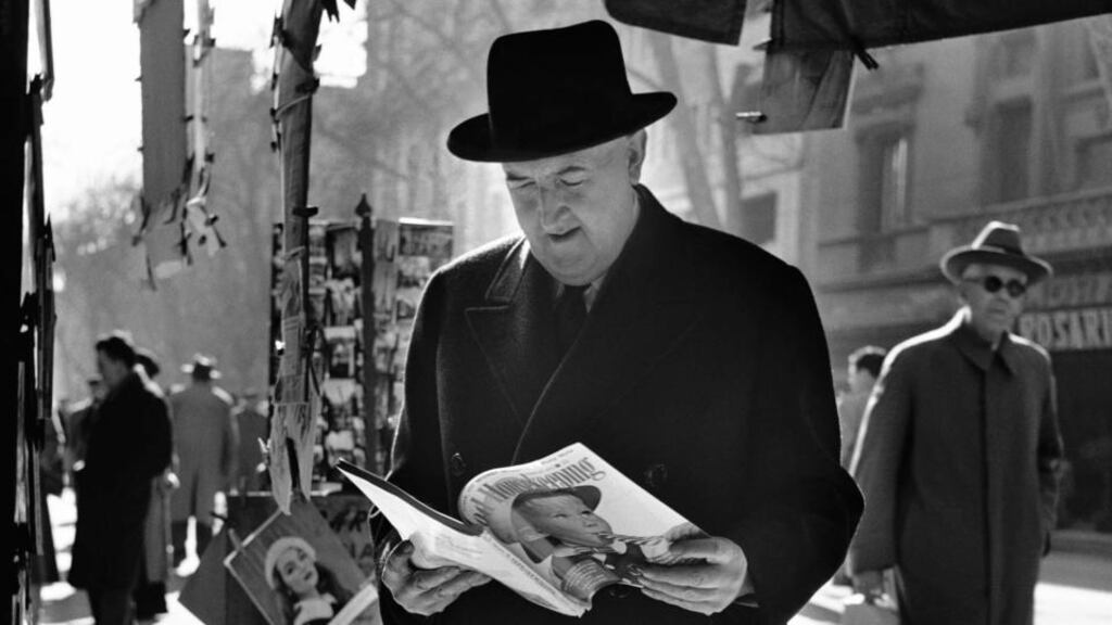 On the Ramblas: Josep Maria de Sagarra in Barcelona in 1950. Photograph: Francesc Català-Roca