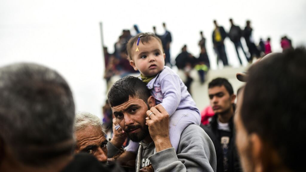 A controversial EU-Turkey deal is set to go into effect on Monday, despite opposition from rights groups who have warned that the plan is unethical and potentially illegal. Photograph: Bulent Kilic/AFP/Getty Images