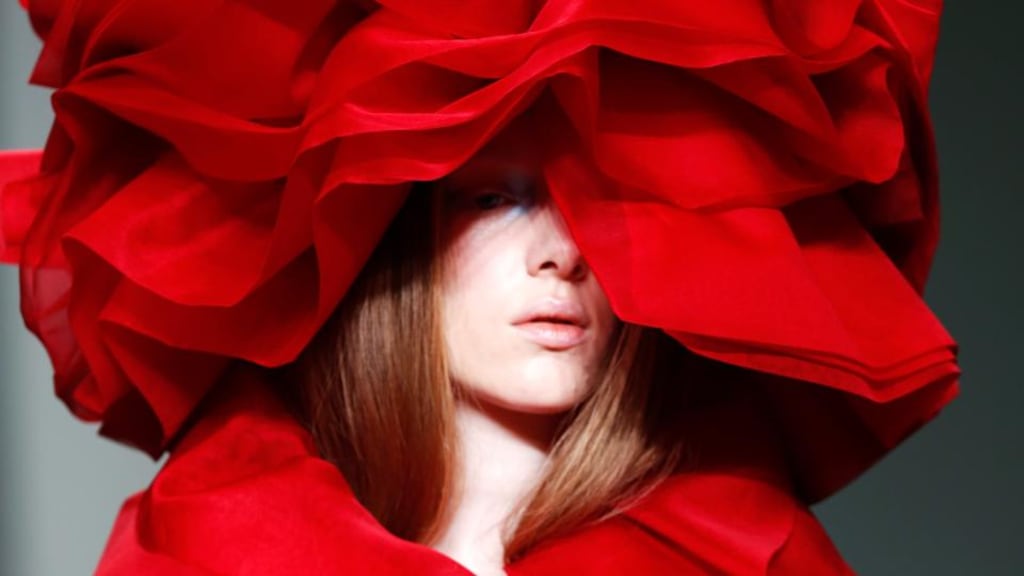 At the John Rocha show during London Fashion Week AW14. Photograph: Tristan Fewings/Getty Images