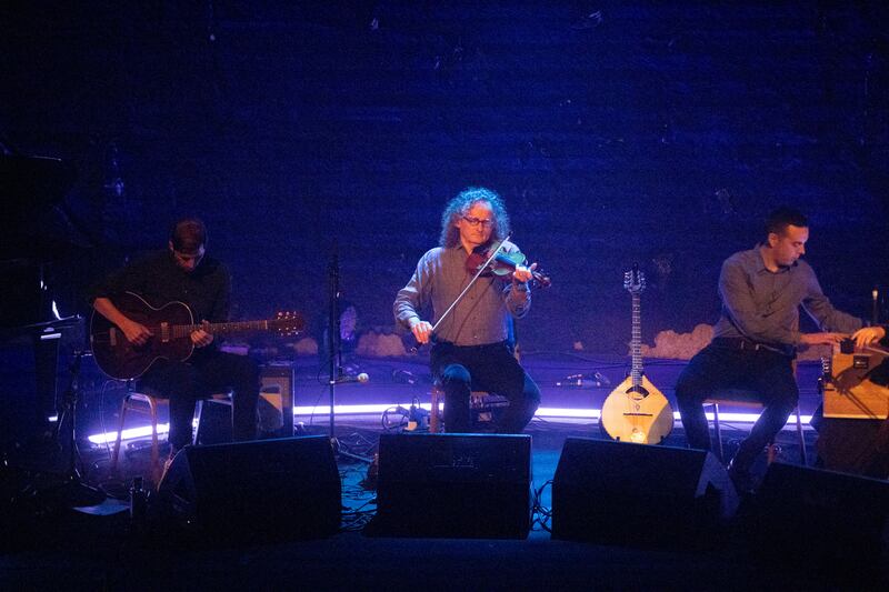 Martin Hayes and The Common Ground Ensemble perfoming at Vicar Street, Dublin. Photograph: Tom Honan for The Irish Times