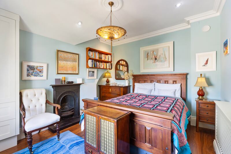 One of the property's bedrooms. Photograph: Viv van der Holst
