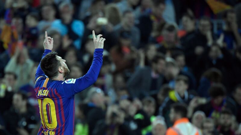 Messi celebrates scoring the winner. Photo: Getty Images