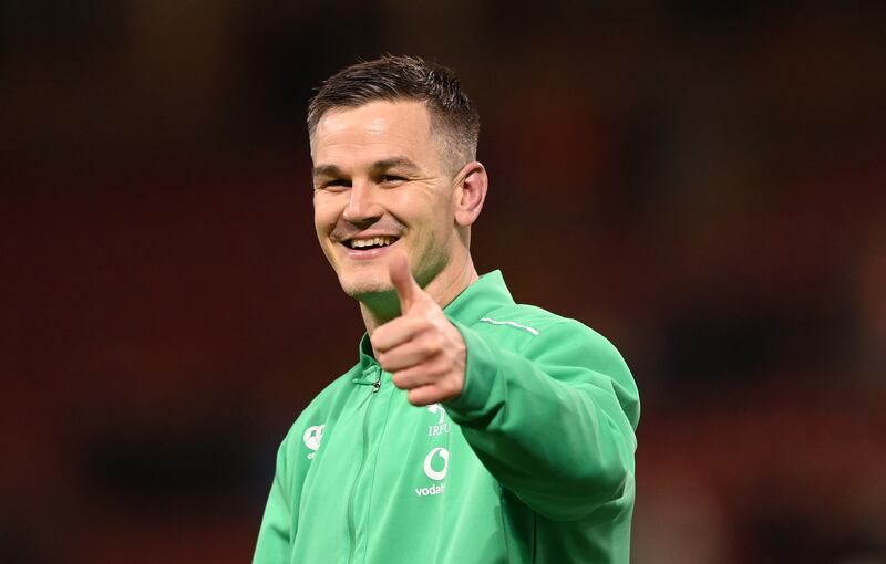 Johnny Sexton was disappointed Ireland gave away so many penalties but praised the referee for being so strict. Photograph: Stu Forster/Getty Images)