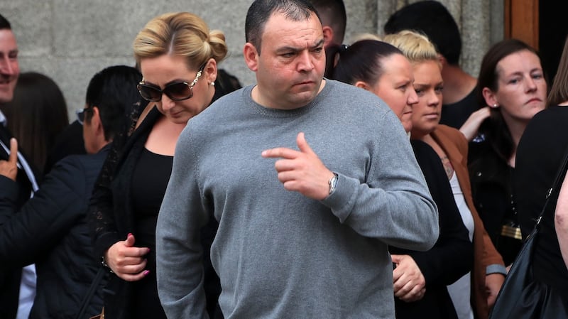 Mourners at the funeral of Michael Keogh at St Francis Xavier Church, Gardiner Street, Dublin. Photograph: Colin Keegan/Collins Dublin