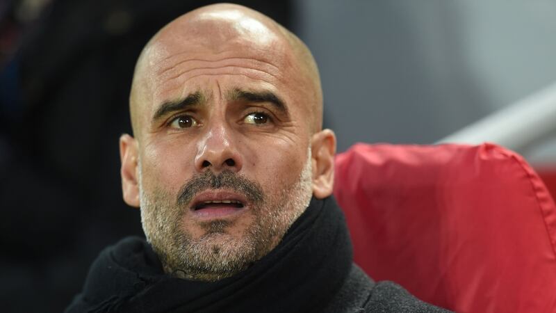 Manchester City manager Pep Guardiola: for all his tremendous Barcelona record, Guardiola has yet to reach a Champions League final with either of his two clubs outside Spain. Photograph: Paul Ellis/AFP/Getty Images