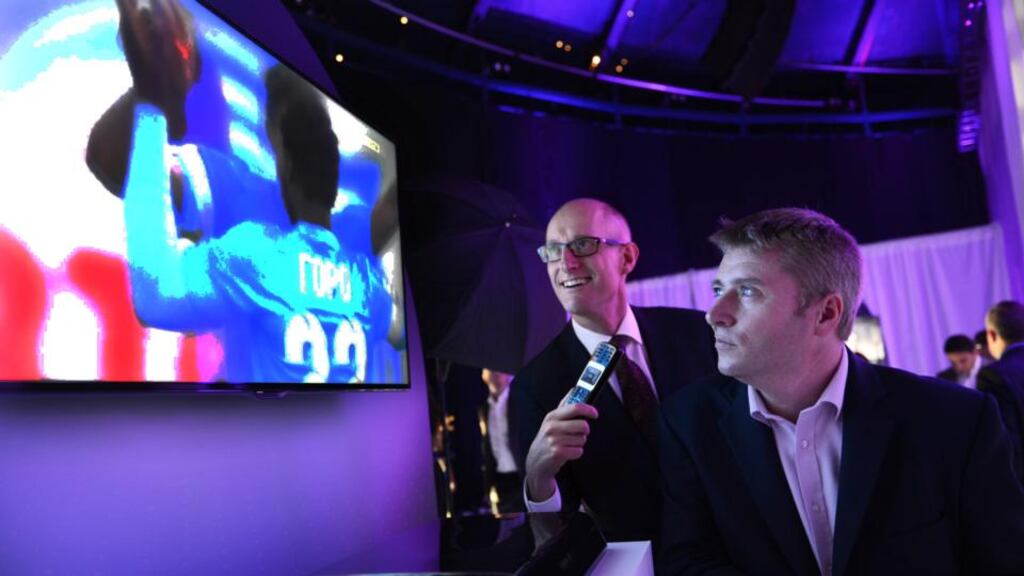 From left: Magnus Ternsjo, CEO UPC Ireland, and Mark Coan, sales and marketing UPC Ireland. Photograph: Cyril Byrne