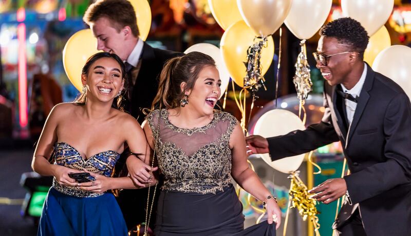 When it comes to the debs, don’t buy new if you can, and swap what you’ve already got. Photograph: Getty Images