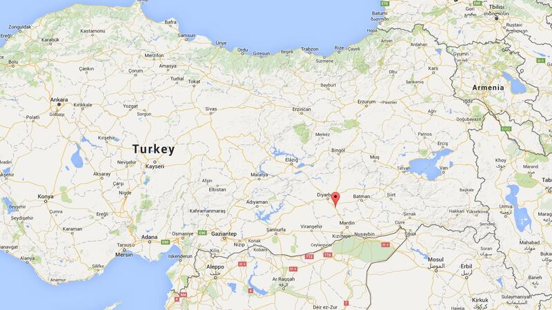 Cinar district (marked), Diyarbakir province, Turkey: Five people have been killed in a car bomb attack. Photograph: Google Maps