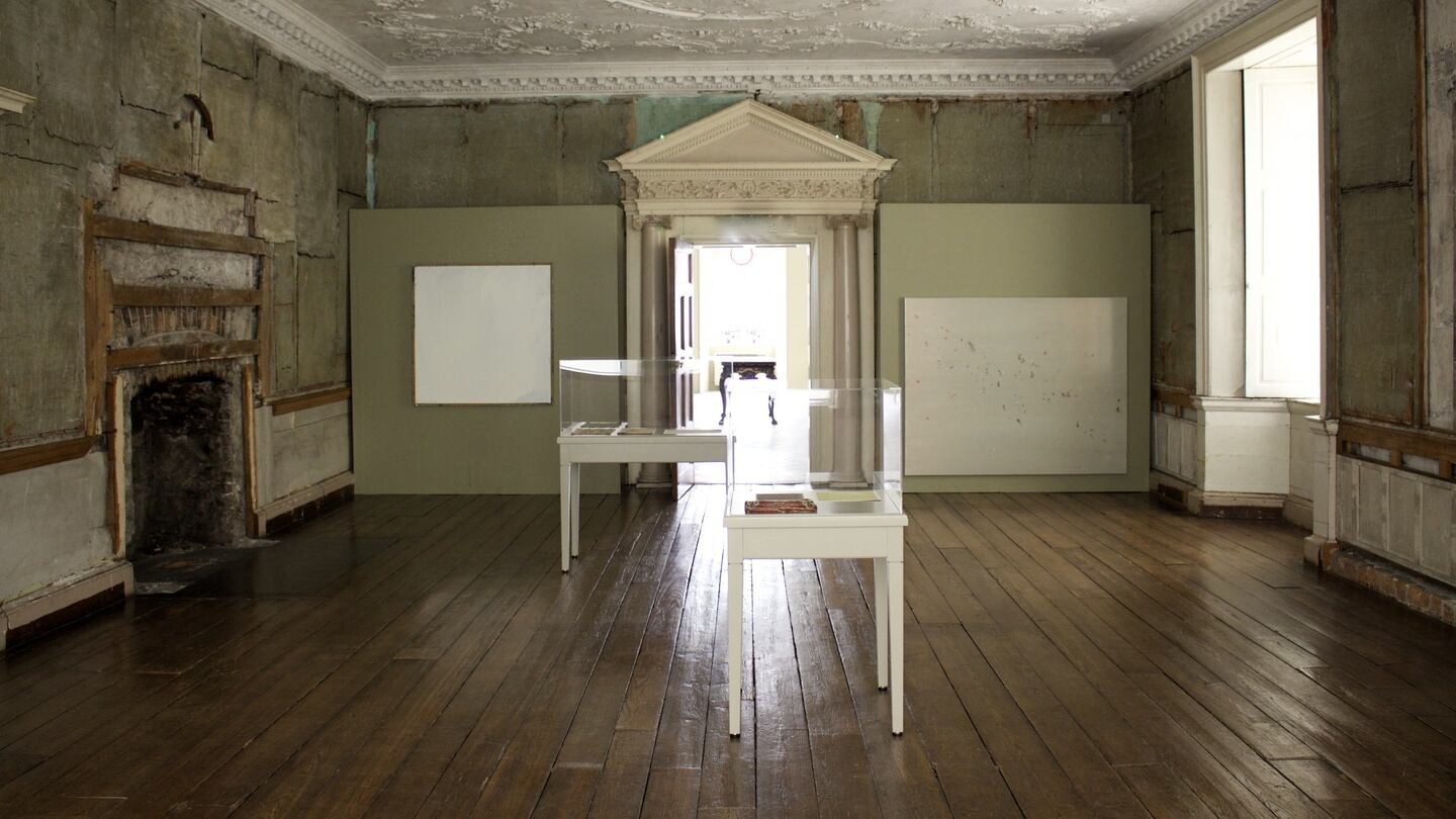 nagOffsite Rathfarnham Castle, installation view, work by Helena Gorey and Kristina Huxley. Photograph: Mark St John Ellis