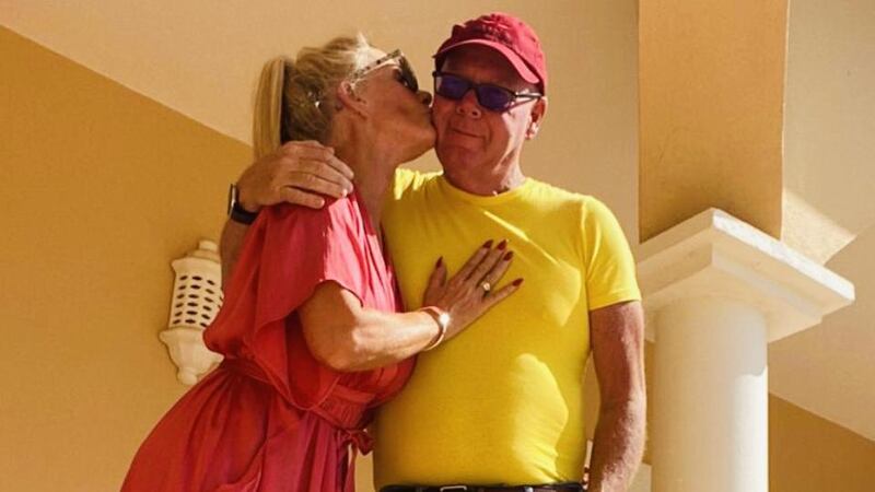 Anne D’Avilez and her partner, Rob Brading, in Portugal.