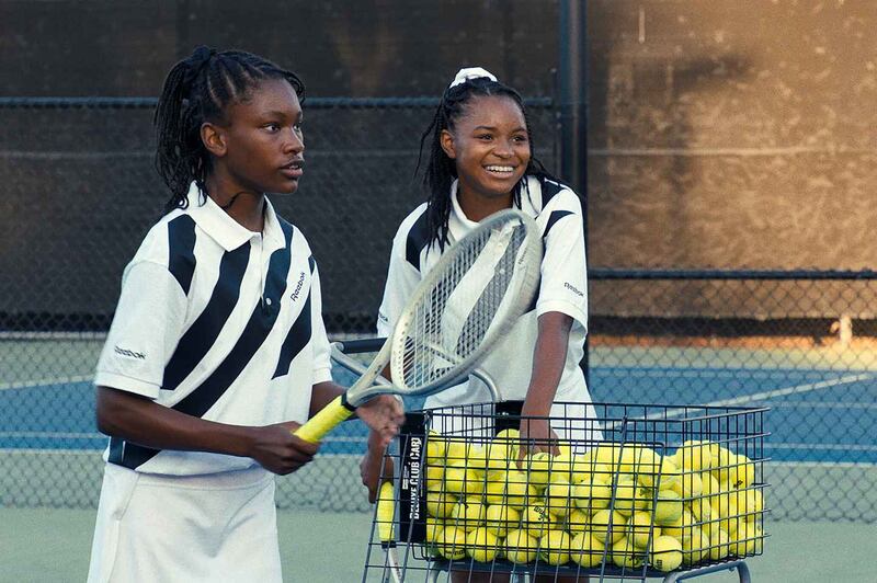 Demi Singleton as Serena Williams and Saniyya Sidney as Venus Williams in the Will Smith film King Richard. Photograph: Warner Bros