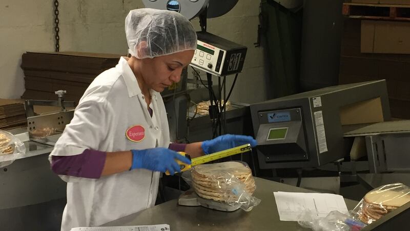 EsperanzaTapia, an employee of Aladdin Bakers in Brooklyn, New York, run by Limerick man Tom McCarthy. Photograph: John Breen
