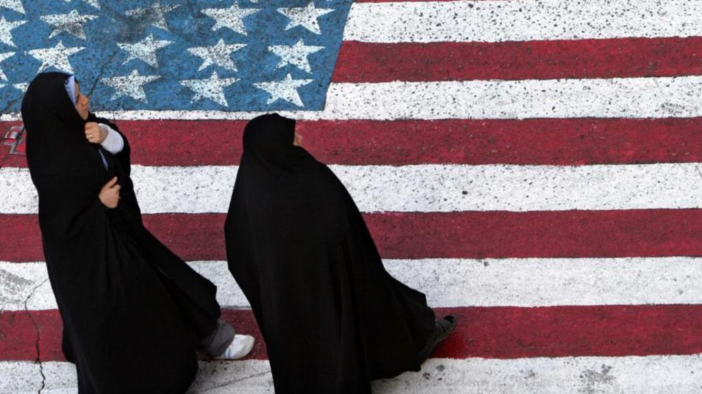 “When the people rose up against the Shah, the United States aggressively supported the Shah until the last moments. In the eight-year war with Iraq, the Americans supported Saddam.” - President Hassan Rouhani. Photograph: Morteza Nikoubazl/Reuters