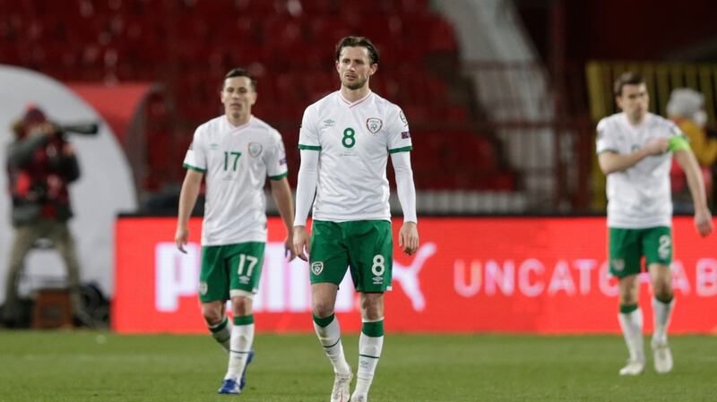 Alan Browne was one of Ireland’s better performers in Belgrade. Photograph: Andrej Cukic/EPA