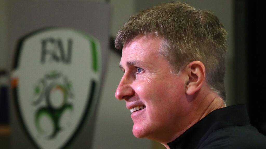 Republic of Ireland manager Stephen Kenny speaks to the press. Photo: Niall Carson/PA Wire