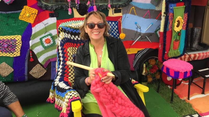 Gangsta Granny: I knit a row in hot-pink wool in return for a gin, which seems a good trade-off