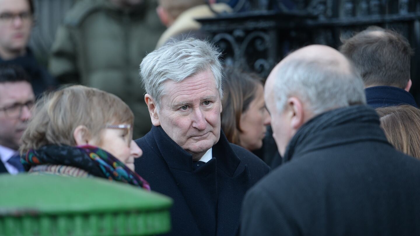 Supreme court judge John MacMenamin attending the funeral of barrister Paul Anthony McDermott. Photograph: Alan Betson/The Irish Times