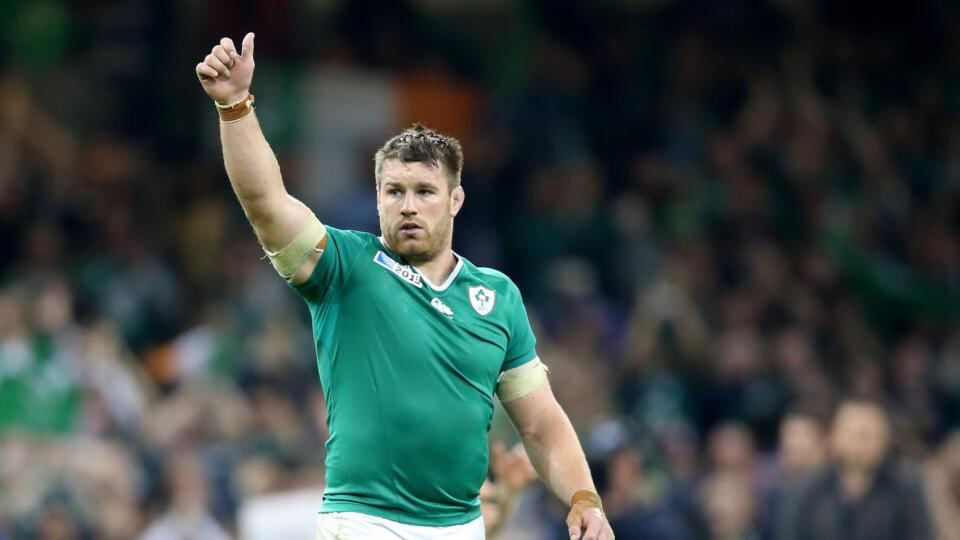 Sean O’Brien celebrates the win over France. Photo: Billy Stickland/Inpho