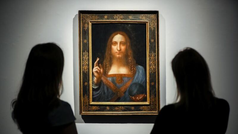 Salvator Mundi is the most expensive painting ever sold after it was attributed to Leonardo da Vinci. Photograph: Tolga Akmen/AFP/Getty
