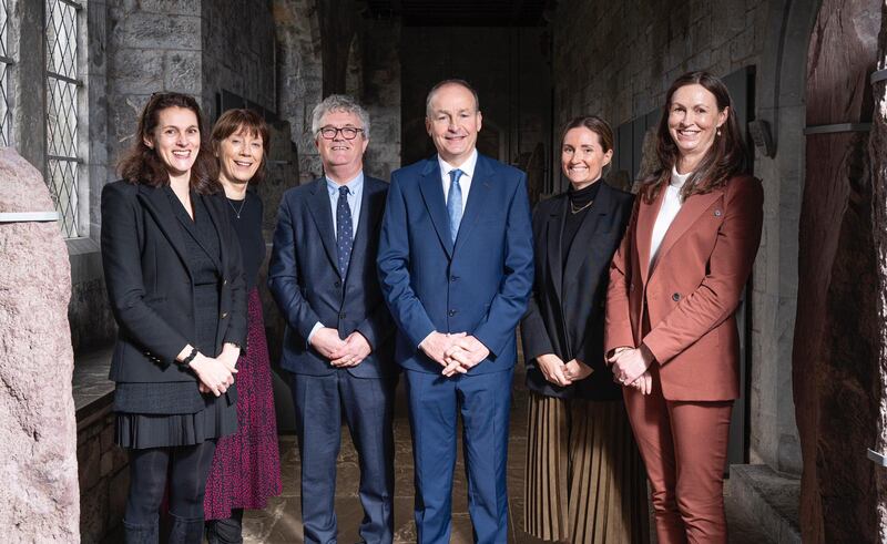 Tánaiste Micheál Martin with Prof Deirdre Murray and Prof Geraldine Boylan (both of Elevate); Prof John O'Halloran from UCC; Rachel Byrne of the Cerebral Palsy Foundation; and Dr Siobhan Roche of the Science Foundation Ireland recently launched a €11.6 million cerebral palsy research programme at UCC. Photograph: Ger McCarthy