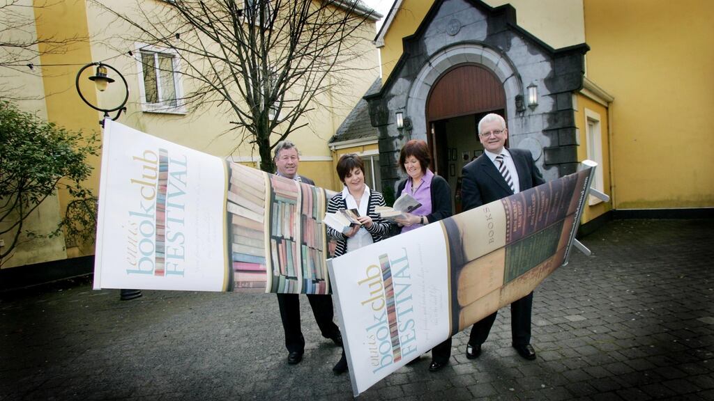 Michael Guilfoyle, Ciana Campbell-Ennis, Frances O Gorman and Tom Coughlan at the Launch of the Ennis Book Club Festival 2010 programme. Photograph:Brian Arthur/Press22