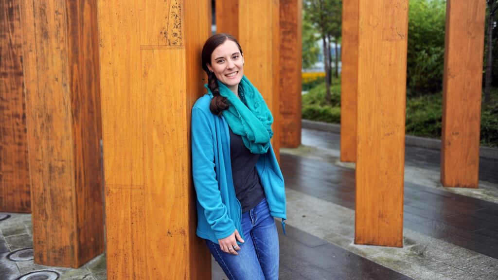 Chayla Rowley from the US who is a Fulbright student at DCU. Photograph: Aidan Crawley