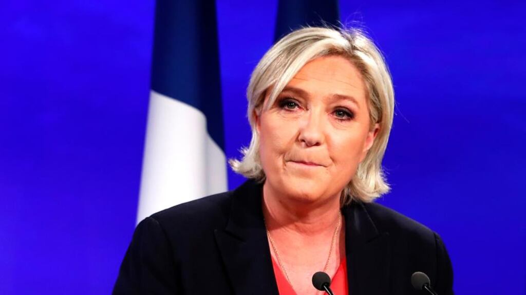 French presidential election candidate for the far right Front National (FN) party, Marine Le Pe. Photograph: EPA/Ian Langsdon