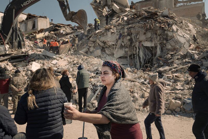 Soup is distributed during rescue efforts in Antakya, Turkey. File photograph: Emily Garthwaite/New York Times
