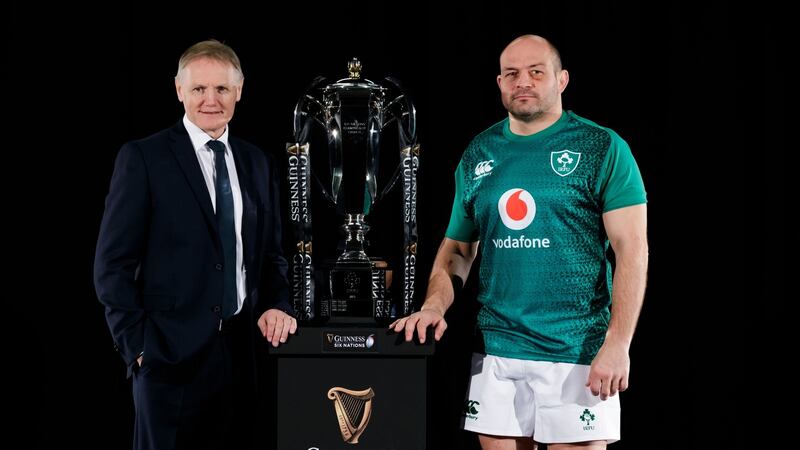 Ireland coach Joe Schmidt with captain Rory Best. Photograph: John Walton/PA