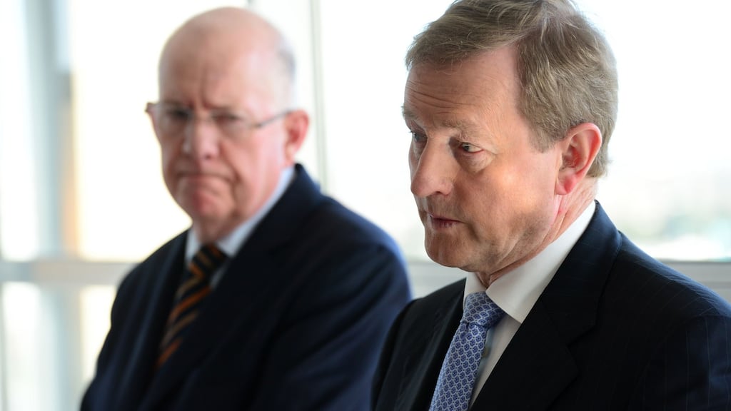 Minister for Foreign Affairs Charlie Flanagan and Taoiseach Enda Kenny: said Council of Europe document reflected Irish concerns. Photograph: Dara Mac Dónaill