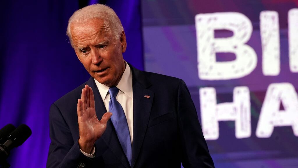 Joe Biden: An eerily stable frontrunner in first primary and then national polls. Photograph: Michelle V Agins/The New York Times