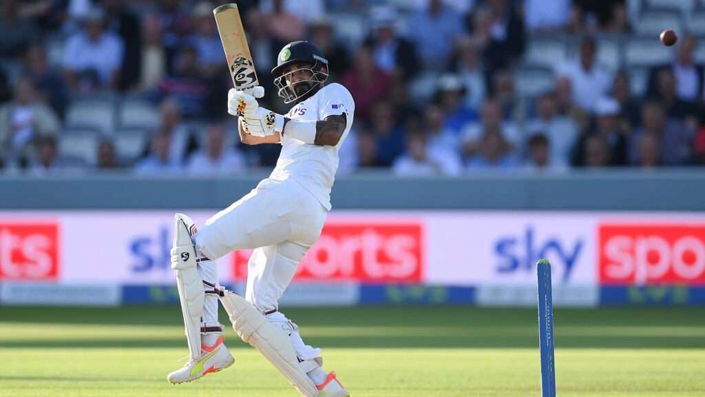 KL Rahul of India hooks during the second Test against England at Lord’s. Photo: Mike Hewitt/Getty Images