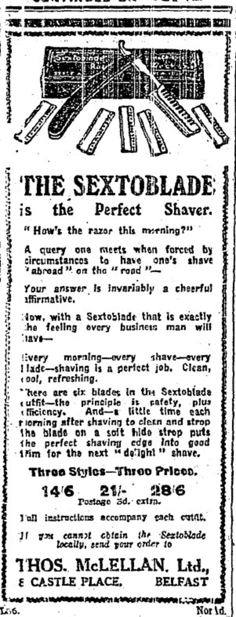 THE SEXTOBLADE (April 21st, 1920)