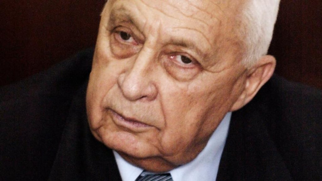 File photograph of then-Israeli prime minister Ariel Sharon attending a meeting of his Likud party  in Jerusalem  in  2004. Photograph: Jim Hollander/EPA
